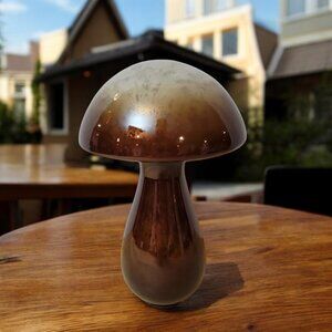 Vintage MCM Glass Mushroom - Excellent Condition